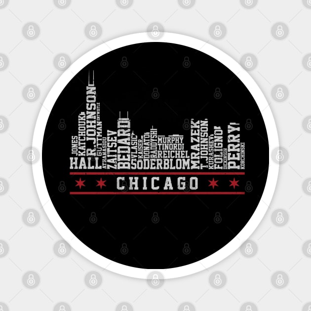 Chicago Hockey Roster Skyline 23 Magnet by ClarityMacaws